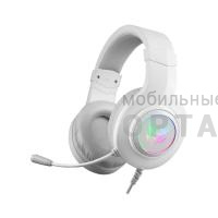 Игровая гарнитура DEFENDER Ghost LED, провод 1.8м, LED, белый(1/12)