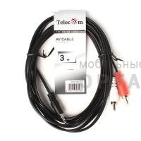 Кабель соединительный TELECOM 3.5 Jack (M) / 2xRCA (M), стерео, аудио, 3 м. (1/100)