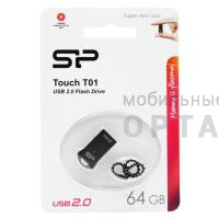 USB  64GB  Silicon Power  Touch T01  серебро