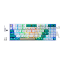 Клавиатура беспроводная REDRAGON Veigar BT/2.4G/пров.,RGB, бело-голубой (1/10)