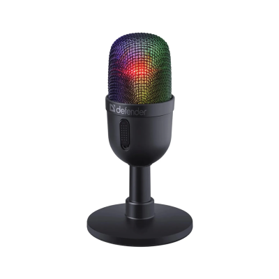 Игровой стрим микрофон DEFENDER Forte GMC 350 USB, RGB, провод 2 м (1/20)