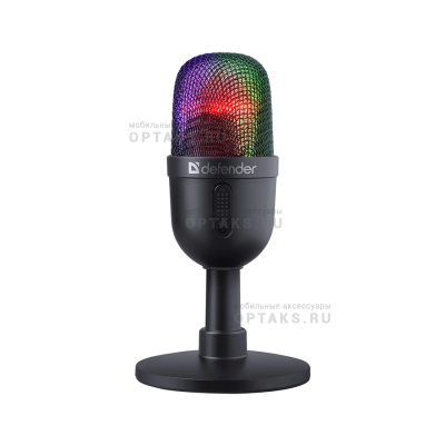 Игровой стрим микрофон DEFENDER Forte GMC 350 USB, RGB, провод 2 м (1/20)